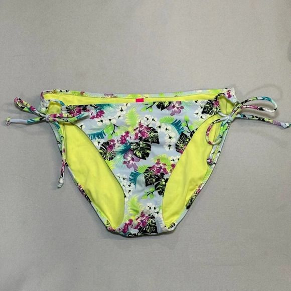 Victoria’s Secret Side Tie Mix & Match Tropical Floral Bikini Swim Bottom Medium - Picture 1 of 6